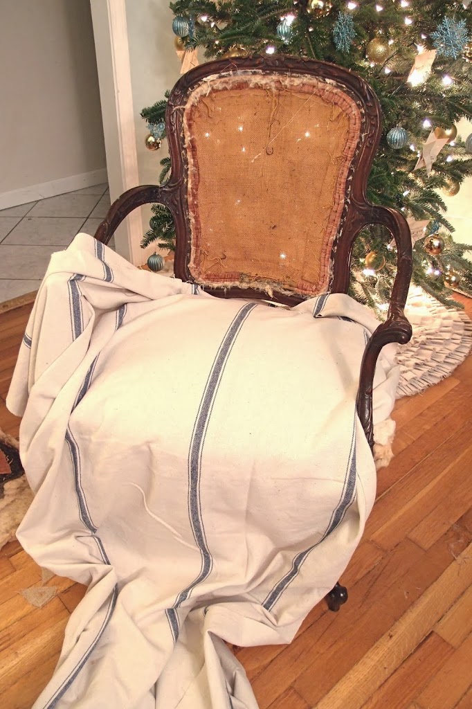 Мерка ткани для сиденья французского стула